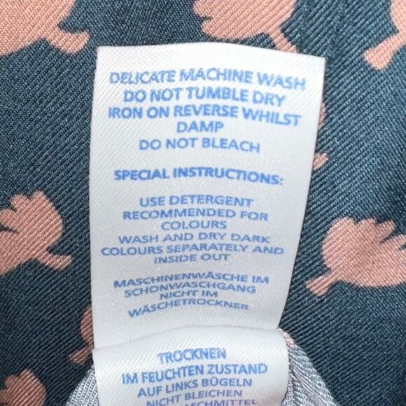 Boden Blue Floral Print Cap Sleeve Fit & Flare Dress Size 10L - Picture 5 of 12